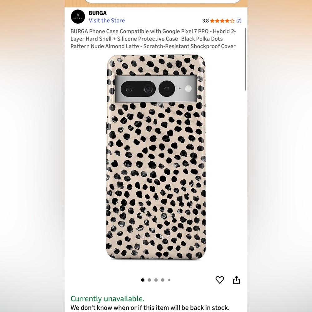 Almond Latte Burgas Phone Case for Google Pixel 7 Pro